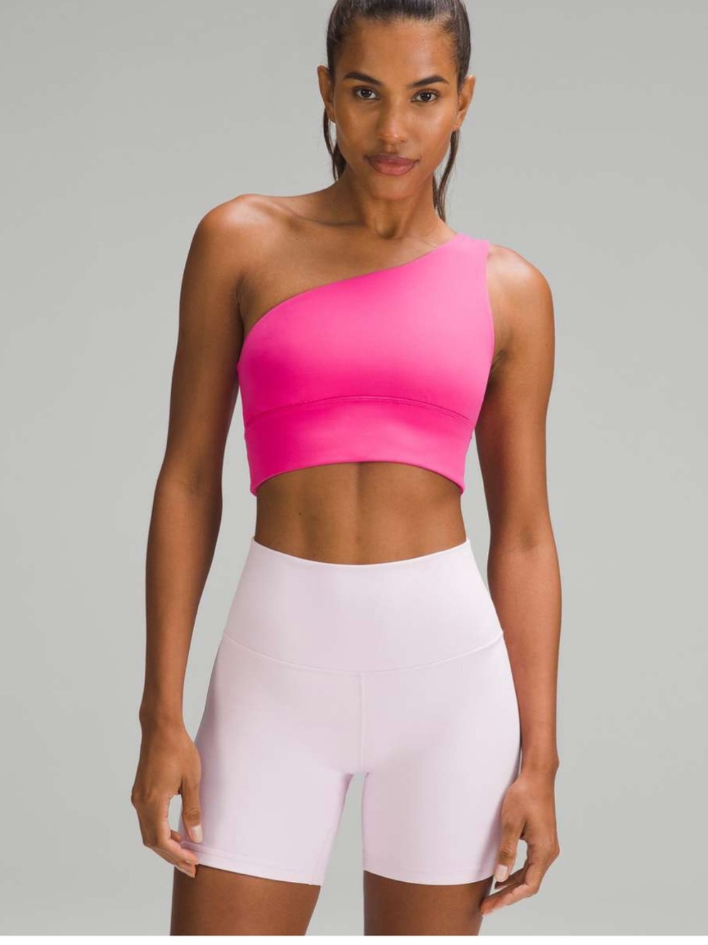 Lululemon Align Asymmetrical Bra *Light Support, A/B Cup Sonic Pink Size 4
